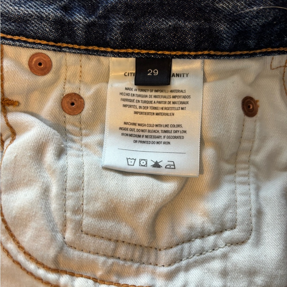 Marlow Distressed Blue Denim Shorts - Picture 6 of 6